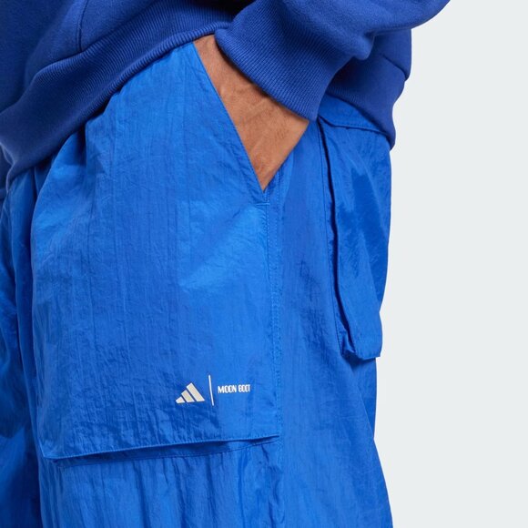 Adidas X MOON BOOT Parachute Training PANTS Size XL Loose Fit Power Blue NEW - Picture 4 of 11